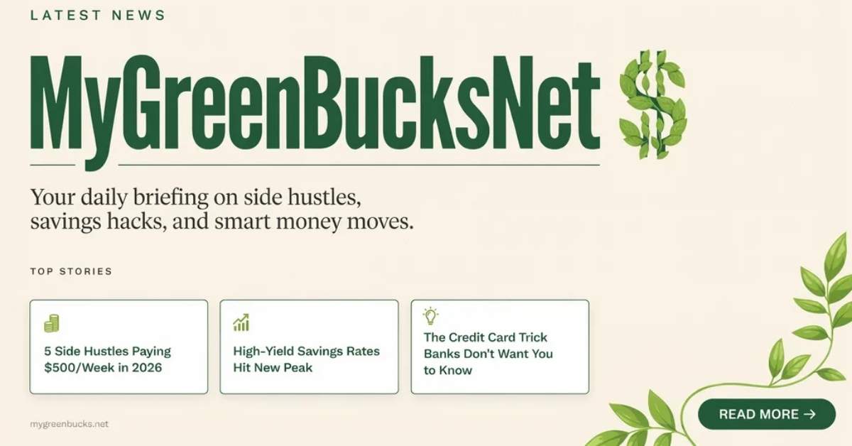 Latest News MyGreenBucksNet